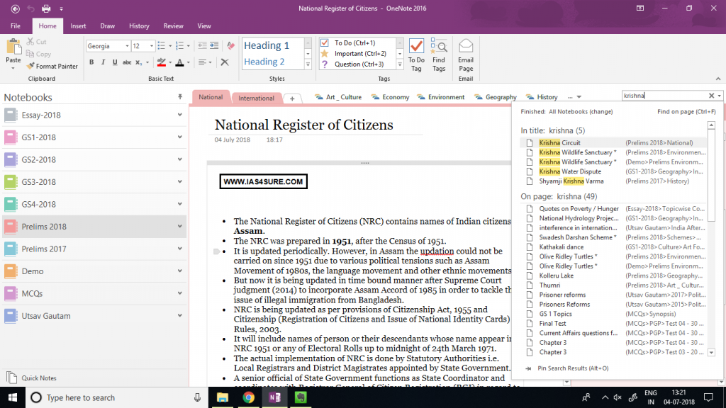 What are the benefits of making notes on Onenote? IAS4Sure